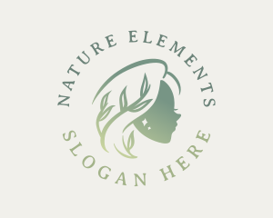 Natural Leaf Woman logo design