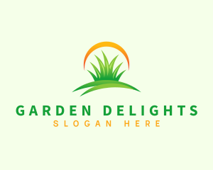 Lawn Grass Landscaping logo design