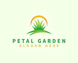 Lawn Grass Landscaping logo design