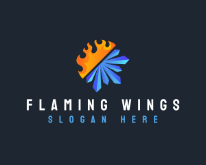 Hot Cold Ventilation logo design