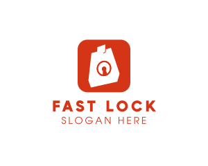 Lock Online Shopping App  logo design