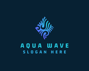 Water Wave Technology  logo design