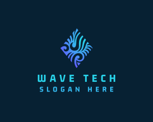 Water Wave Technology  logo design