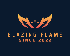 Fiery Phoenix Wings logo