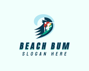 Ocean Wave Surfer logo design