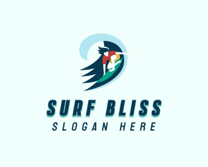 Ocean Wave Surfer logo