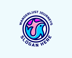 Whale Aquarium Wildlife  Logo