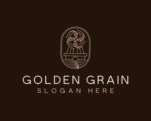 Wheat Mill Grain logo design