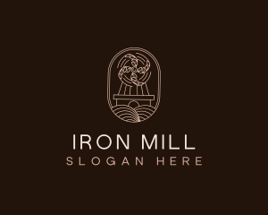 Wheat Mill Grain logo design