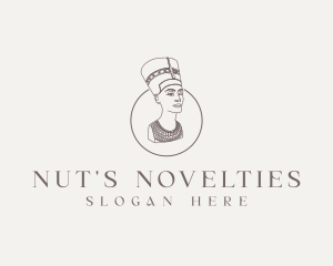 Egyptian Nerfertiti Bust logo