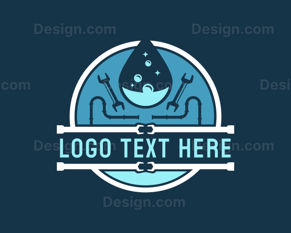 Water Droplet Plumber Logo