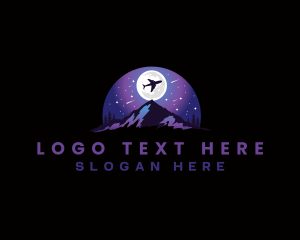 Plane Travel Night  logo