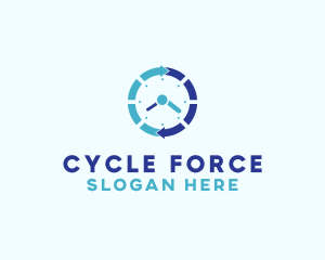 Blue Cycle Watch logo design