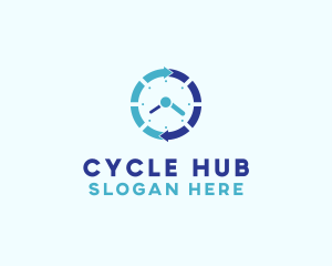 Blue Cycle Watch logo design