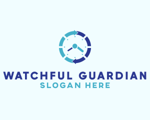 Blue Cycle Watch logo design