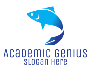 Fish Pen Academic  logo design