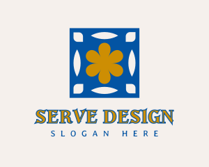 Mediterranean Floral Tile logo design