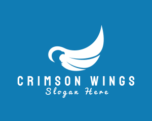 Minimalist Eagle Wings logo design