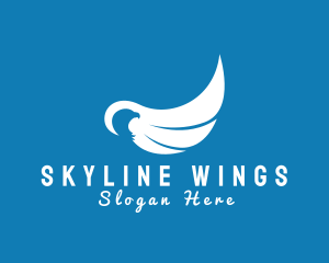 Minimalist Eagle Wings logo design