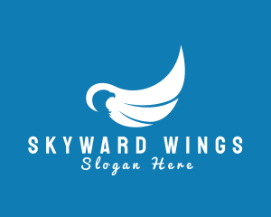 Minimalist Eagle Wings logo design