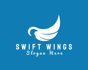 Minimalist Eagle Wings logo design