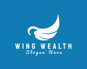 Minimalist Eagle Wings logo design