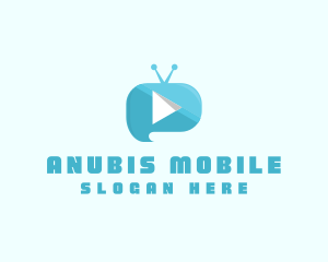 Blue Video Player logo design