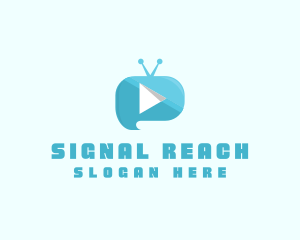 Blue Video Player logo design