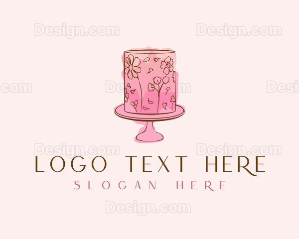 Floral Cake Bake Logo