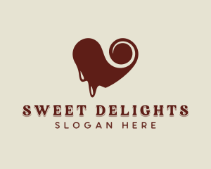 Heart Chocolate Candy logo design