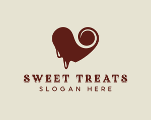Heart Chocolate Candy logo design