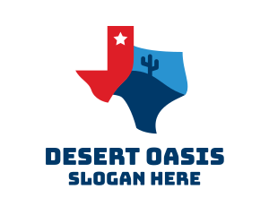 Texas Desert Map  logo design