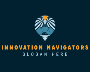 Travel Island Navigation logo design