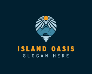 Travel Island Navigation logo design