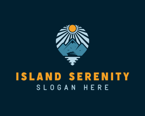 Travel Island Navigation logo design