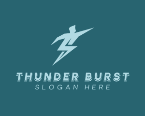 Thunder Bolt Man logo design