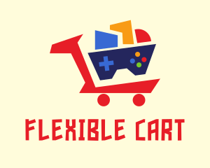 Geometric Cart Gaming logo design