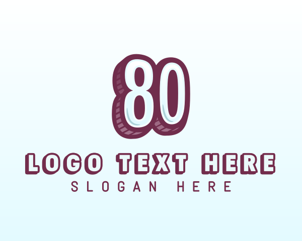 Retro Number 80 logo