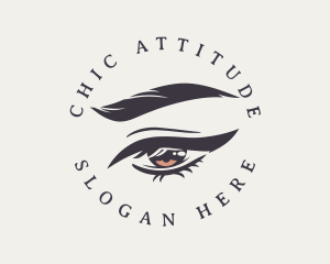 Chic Eyeliner Eye logo design