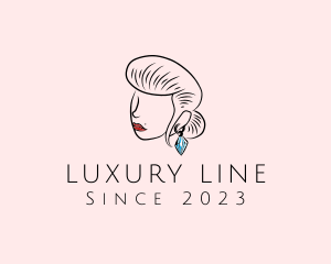 Luxury Woman Earring logo design