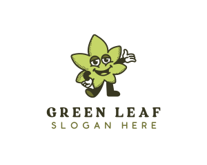 Marijuana Weed Leaf logo design