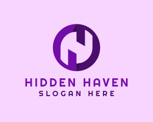 Purple Letter H logo design