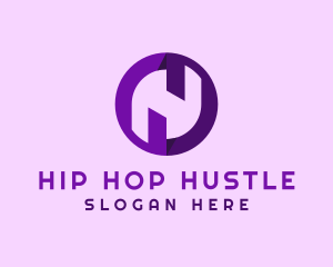 Purple Letter H logo design