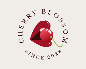 Sexy Red Cherry Lips logo design