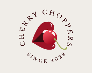 Sexy Red Cherry Lips logo design