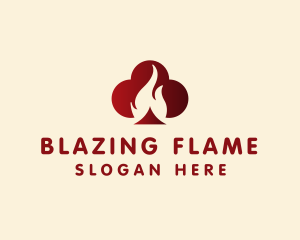 Club Poker Flame  logo design