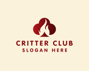 Club Poker Flame  logo design