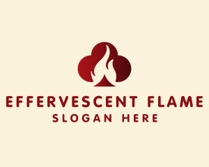 Club Poker Flame  logo design