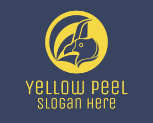 Yellow Cassowary Bird logo design