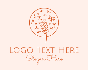 Organic Leaf Embroidery logo